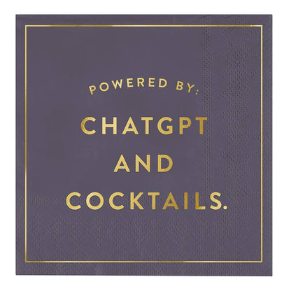 Cocktail Napkins - ChatGPT and Cocktails