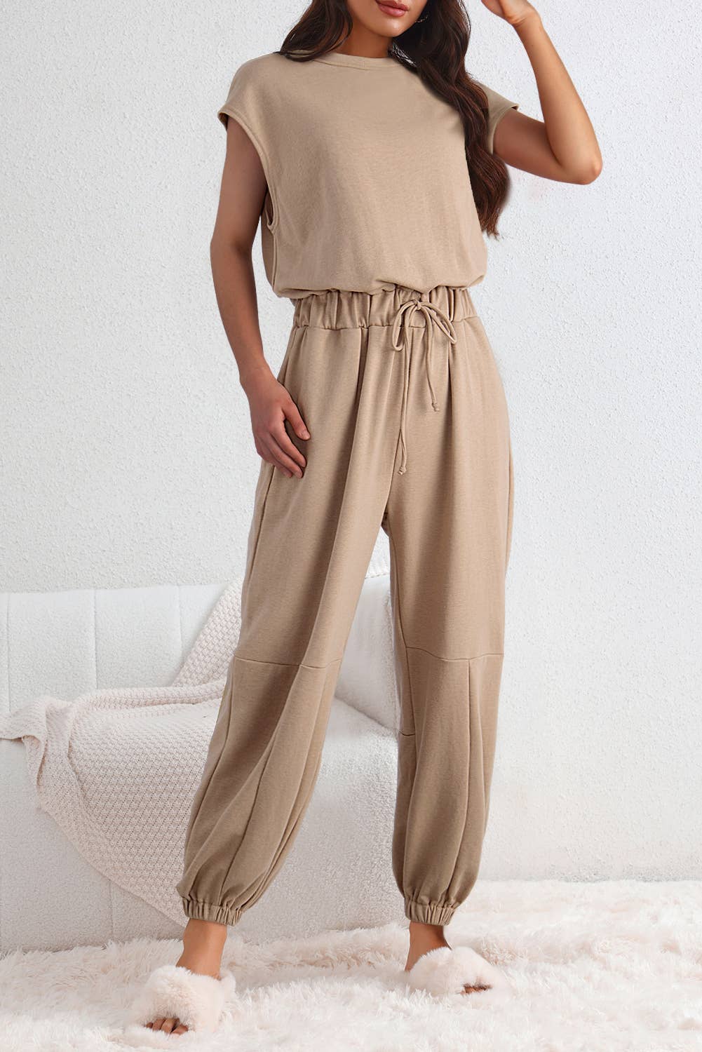 Open Back Jogger Jumpsuit