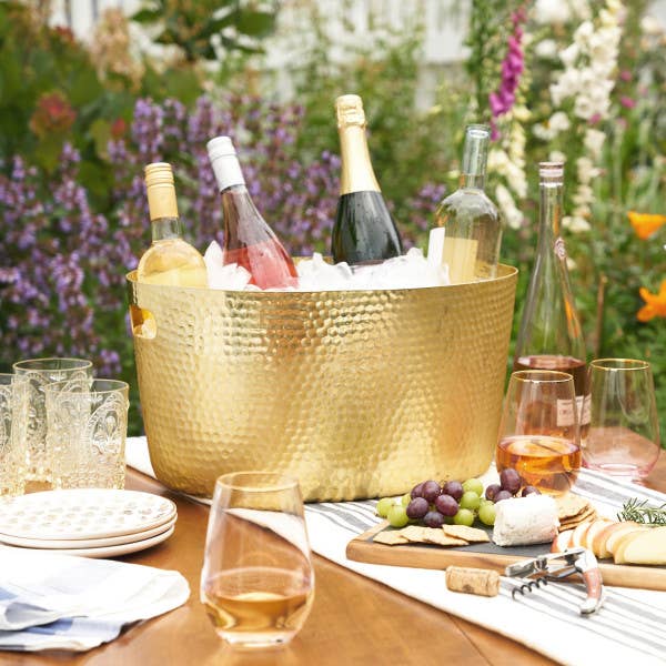 Gold-Plated Aluminum Beverage Tub