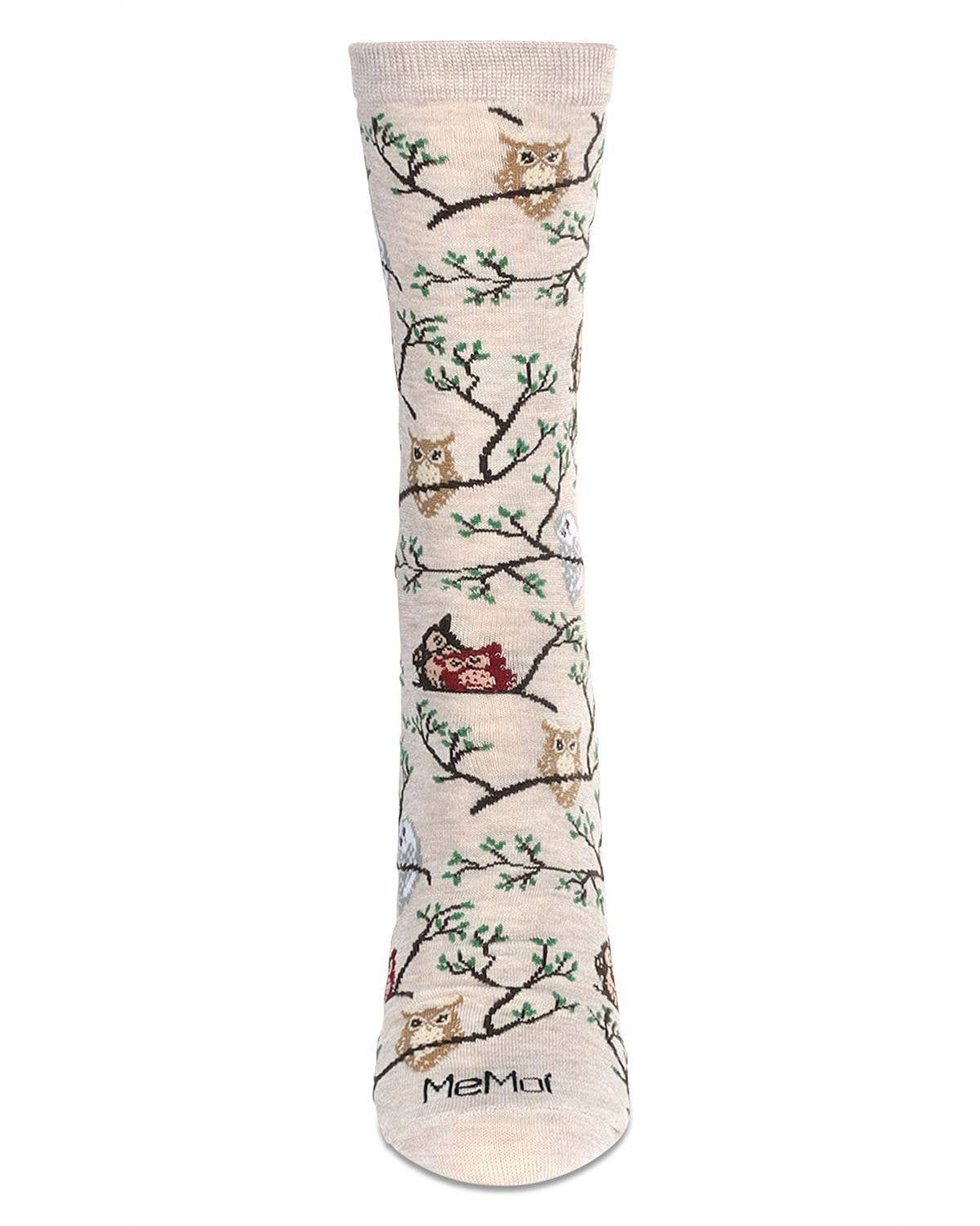 Woodland Owls Bamboo Summer Socks
