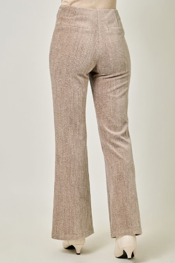 Velvet Bootcut Cappuccino Trousers