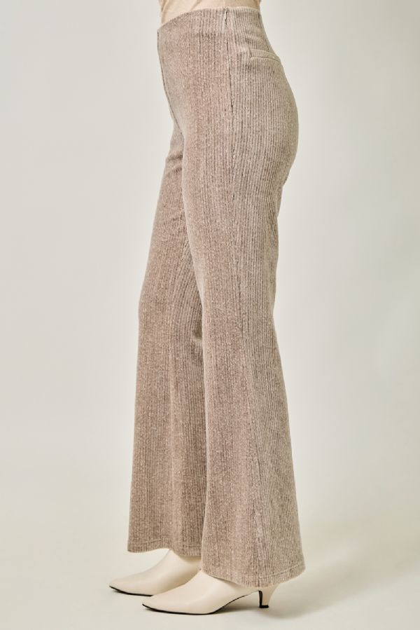 Velvet Bootcut Cappuccino Trousers