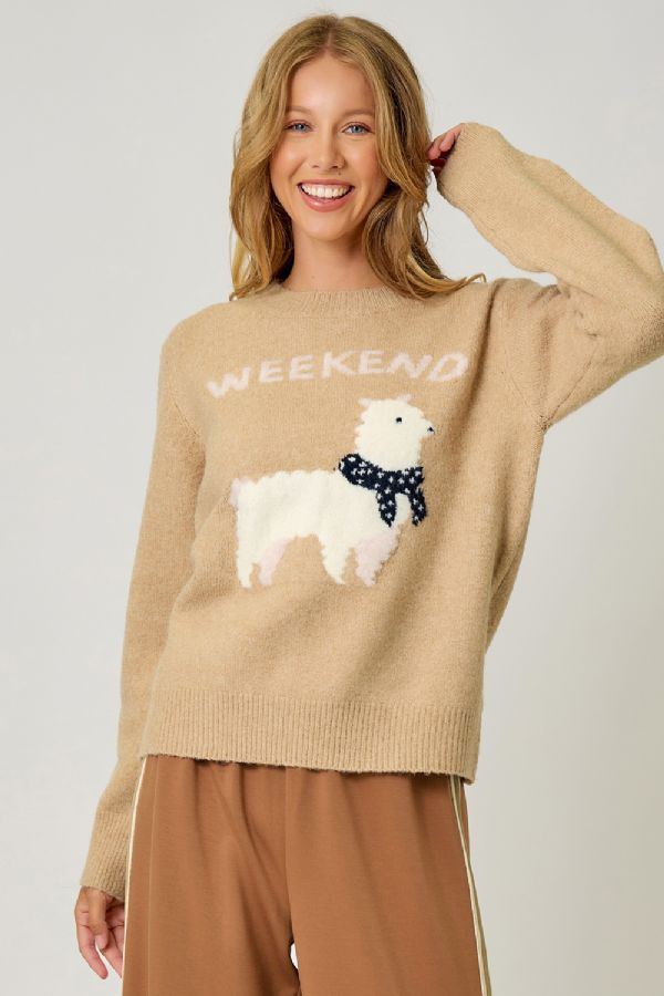 Tan Alpaca Weekend Sweater