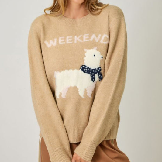 Tan Alpaca Weekend Sweater