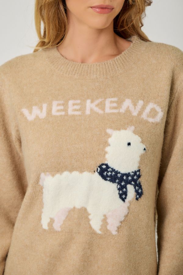 Tan Alpaca Weekend Sweater