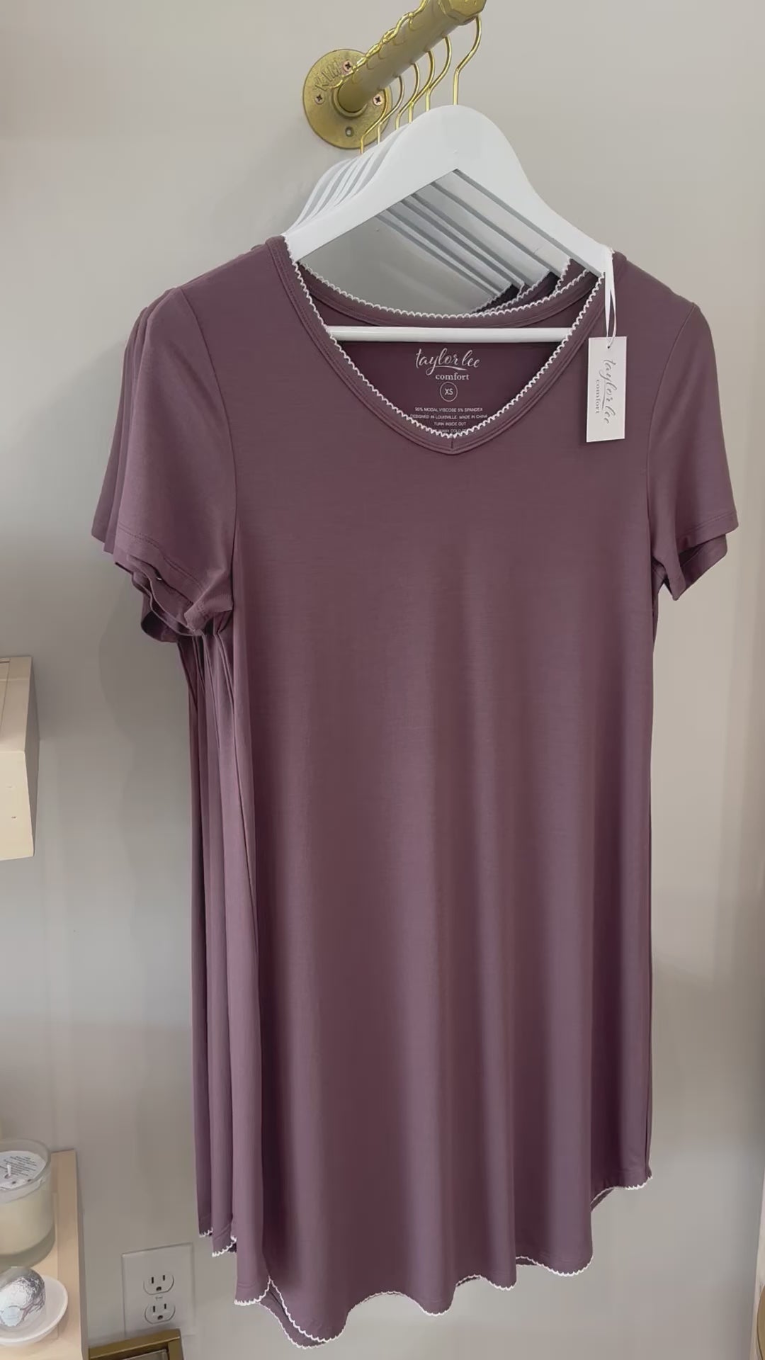 Emilee Bamboo Short Sleeve Sleep Shirt