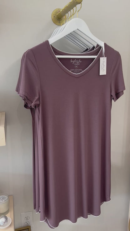 Emilee Bamboo Short Sleeve Sleep Shirt