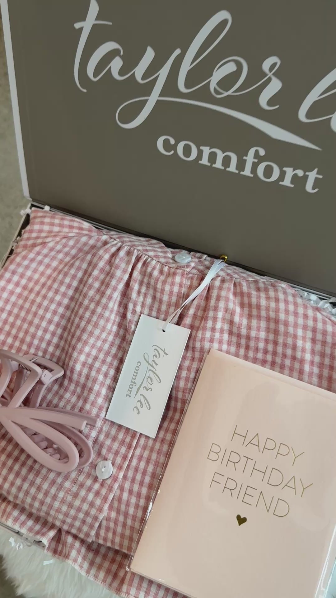 Gingham Ruffle Cotton Pajama Comfort Kit