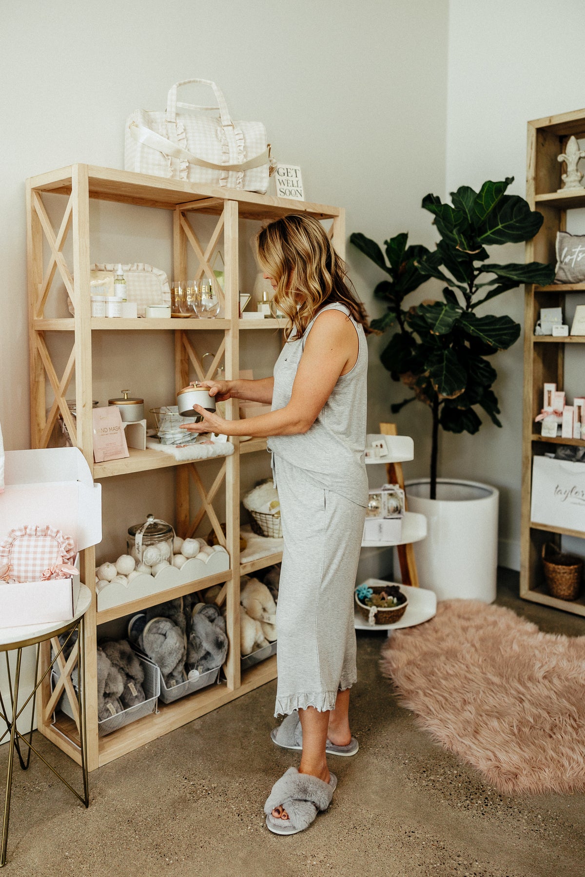 cozy soft and comfortable pajamas and loungewear clothing for women and gifts for sympathy bamboo fabric and sustainable good for planet gray with pretty ruffle detail and comfortable