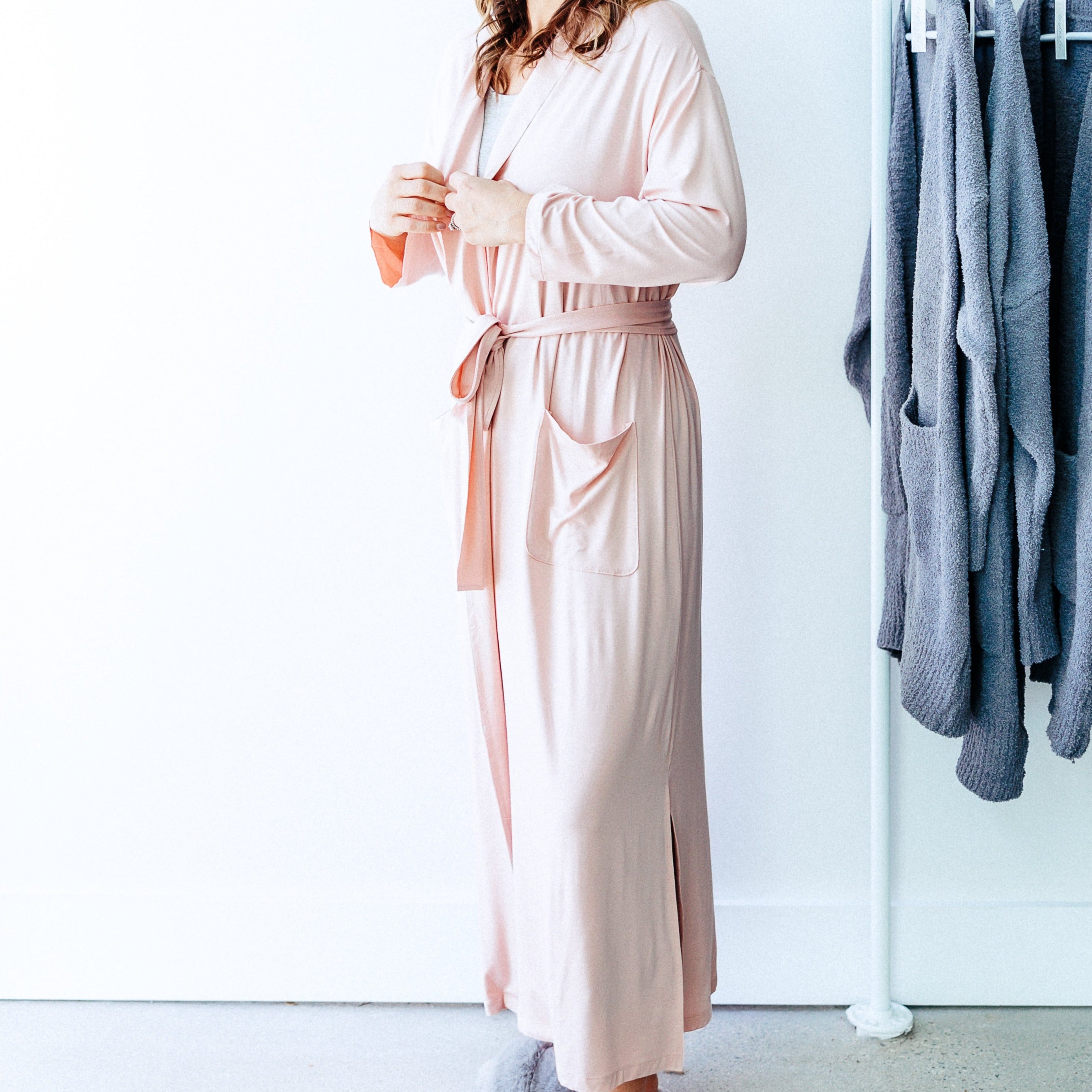 Soft Pink Bamboo Robe