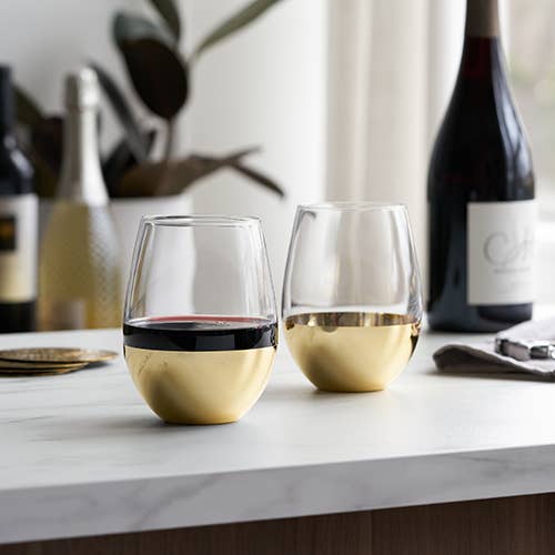 Gold Dipped Wine Tumbler