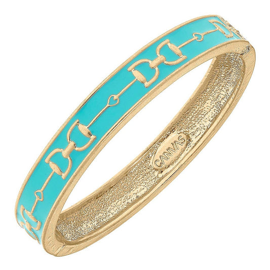 Mint Green Enamel Derby Day Bangle
