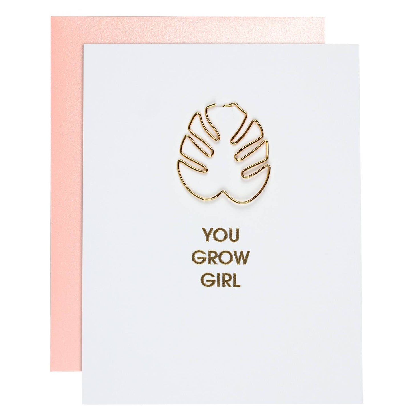 You Grow Girl Letterpress Card