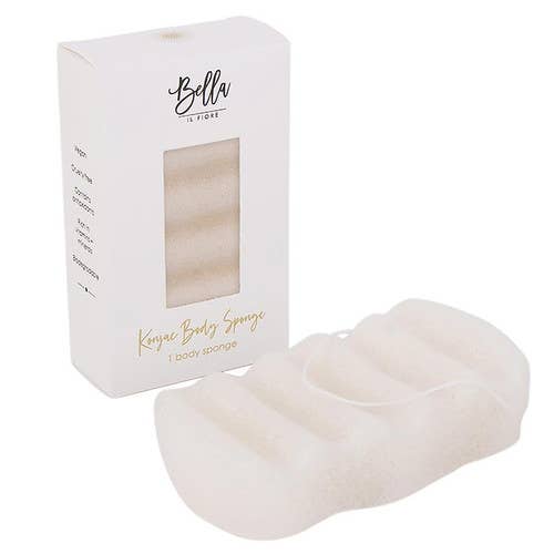 Konjac Gentle Exfoliating Body Sponge - White