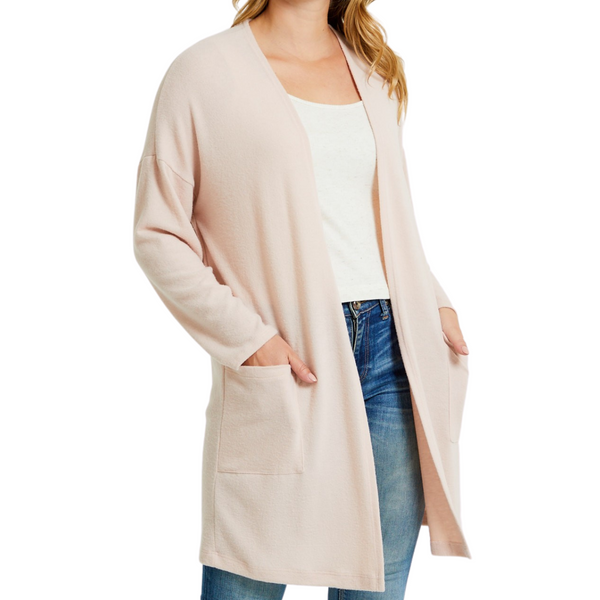 Blush 2025 open cardigan