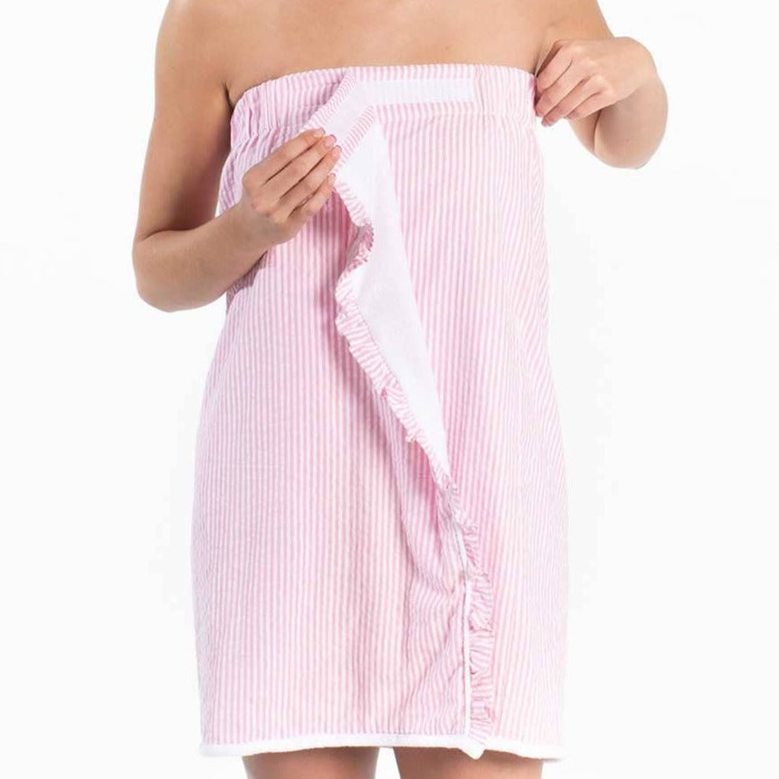 Spa Wrap with Ruffle - Pink