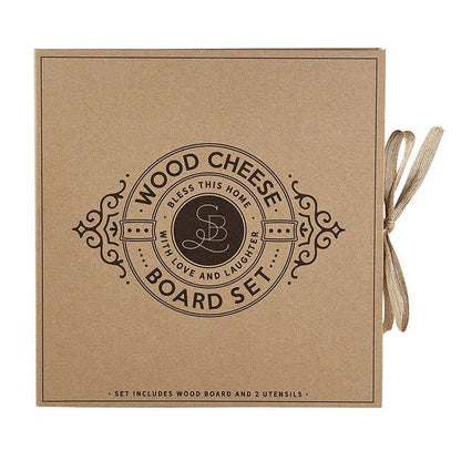 Wooden Cheese Board Set